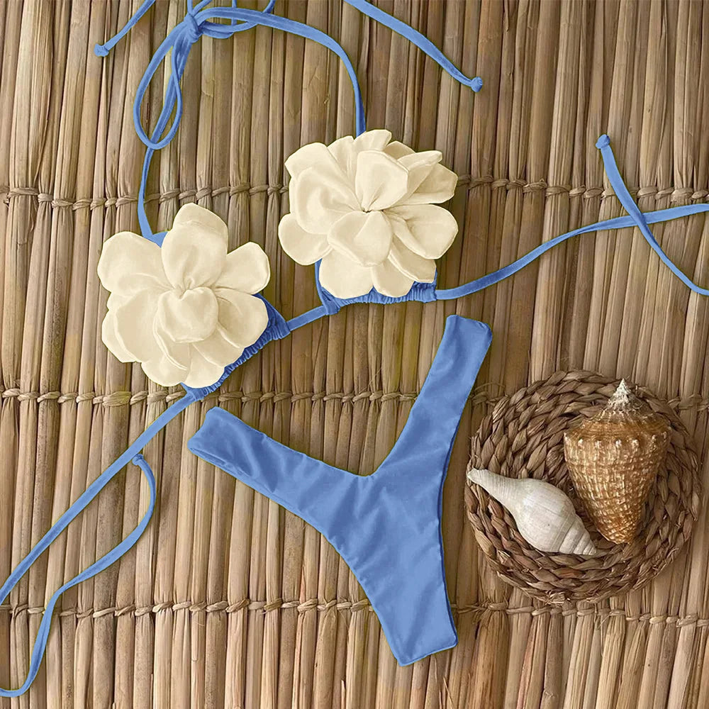 Sexy Blumen Micro-Bikini Brasilianischer