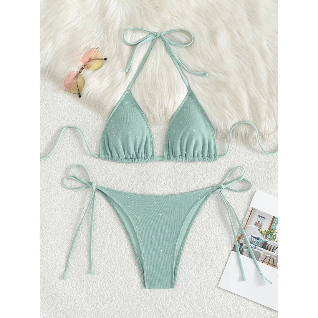 Bikini mit Glitzerdetails