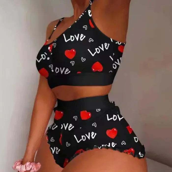 Sommer Pyjama-Set für Damen – Top und Shorts