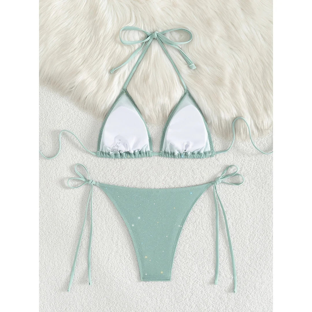 Bikini mit Glitzerdetails