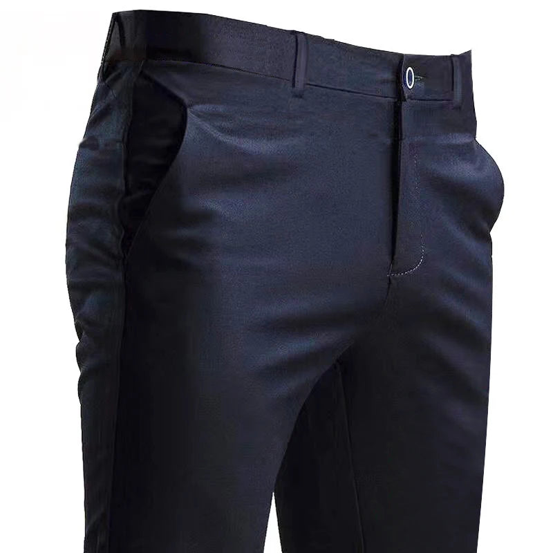 Herren Anzughose – Elastisch, Gerade, Elegant & Bequem