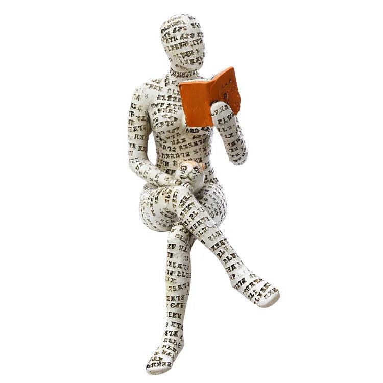 Abstrakte Skulptur & Yoga-Figur