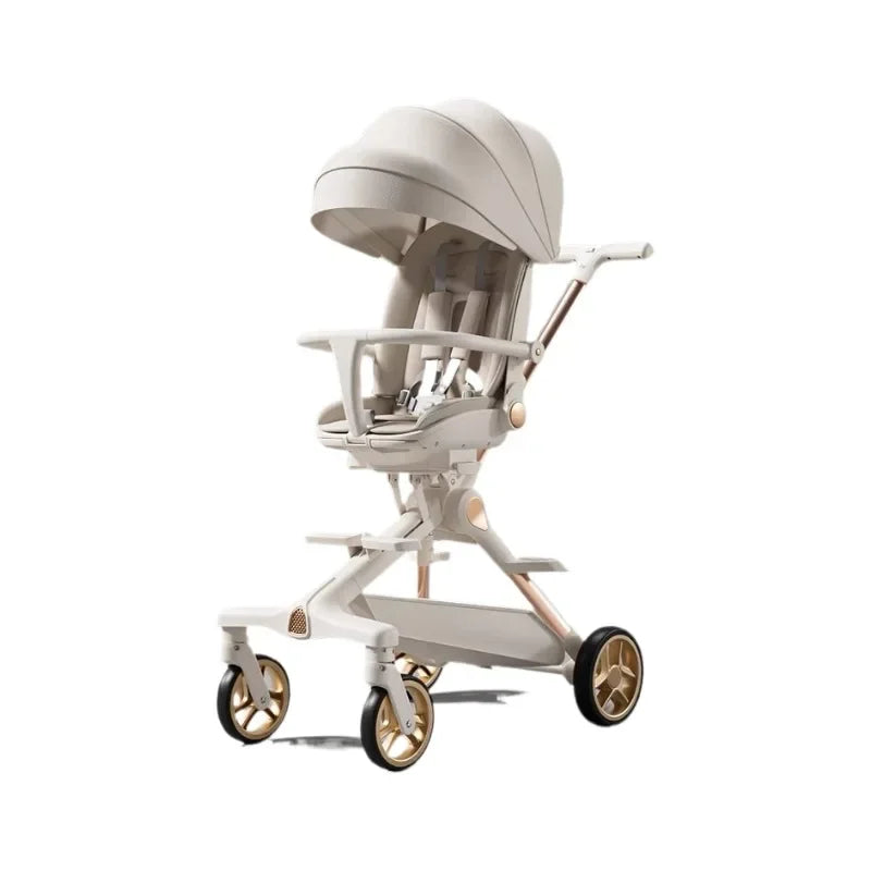 Luxuriöser Leichter Babywagen mit Höhenverstellbaren Griffen