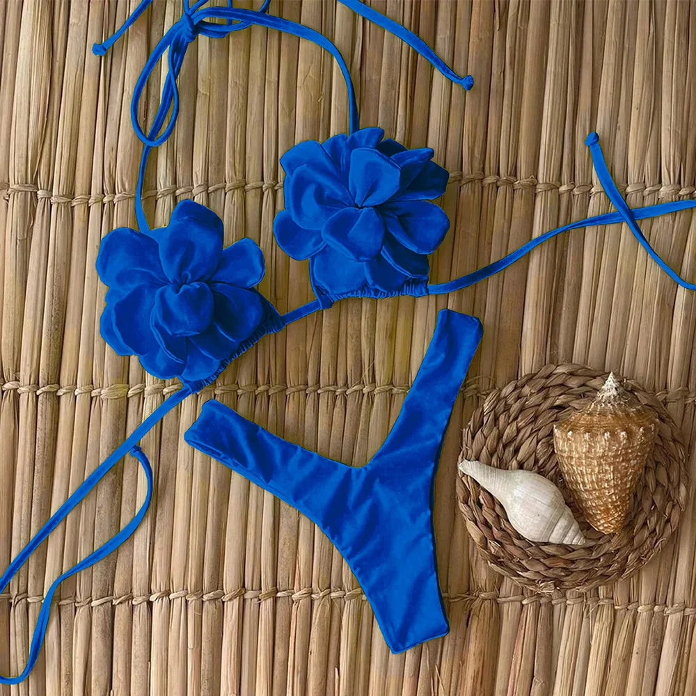Sexy Blumen Micro-Bikini Brasilianischer