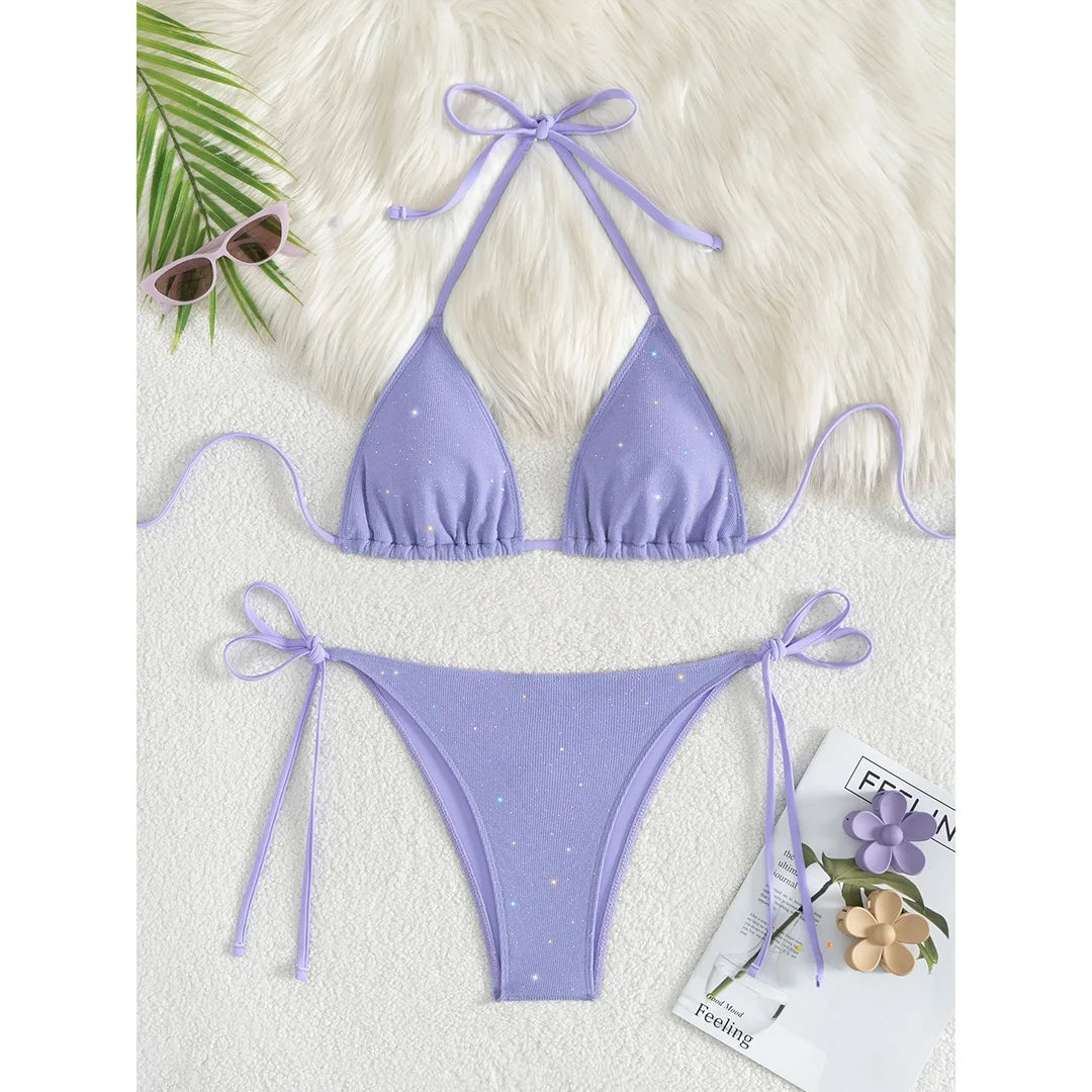 Bikini mit Glitzerdetails
