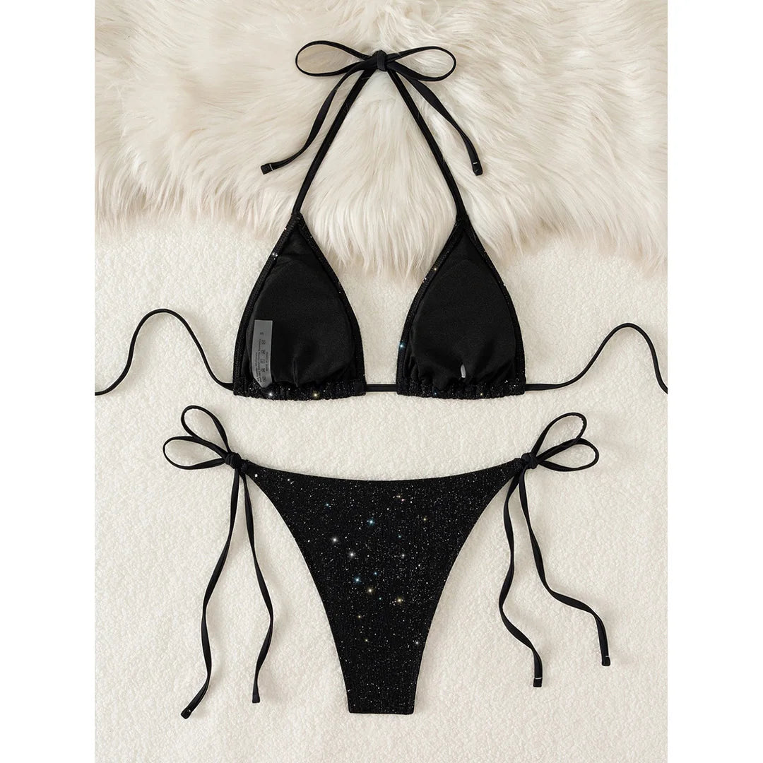 Bikini mit Glitzerdetails