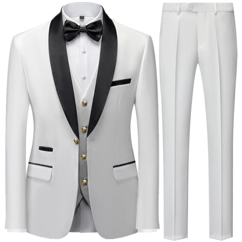 Business Herrenanzug 3-teilig – Blazer, Weste & Hose