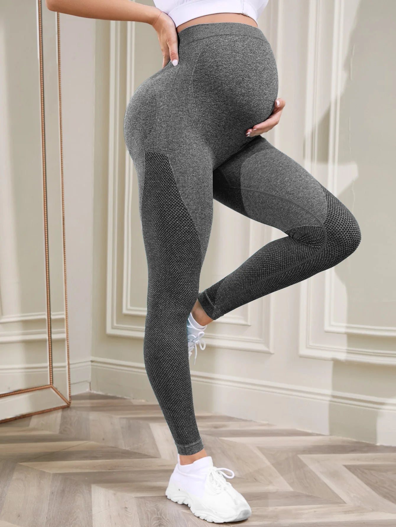 Schwangerschafts-Leggings aus Baumwolle