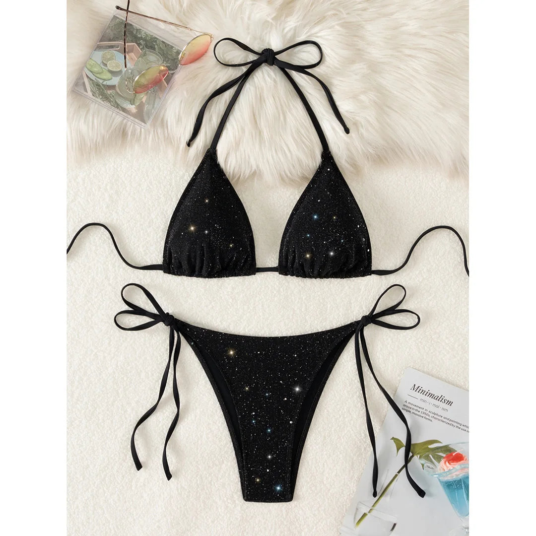 Bikini mit Glitzerdetails