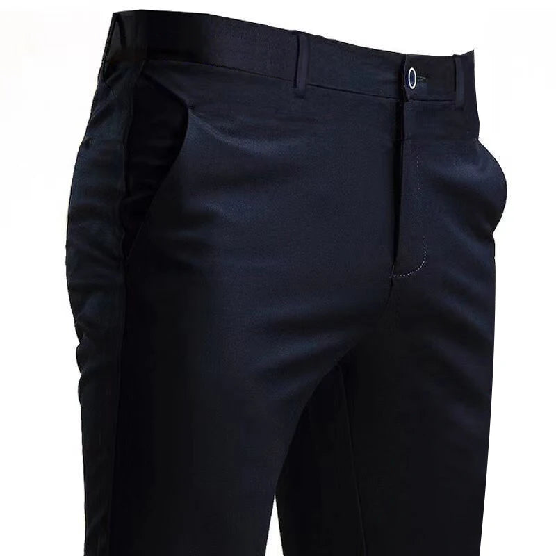 Herren Anzughose – Elastisch, Gerade, Elegant & Bequem