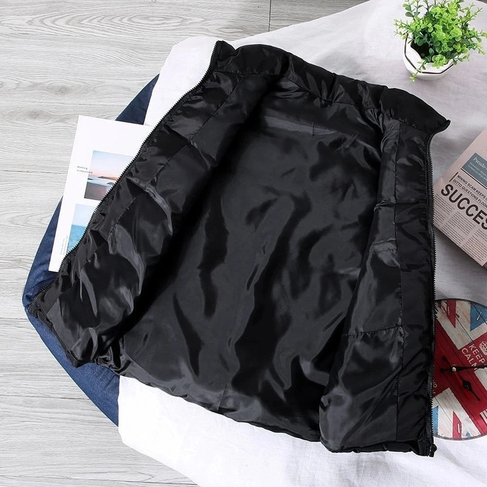 Herren Steppweste – Schwarz & Blau, Ärmellos & Slim Fit