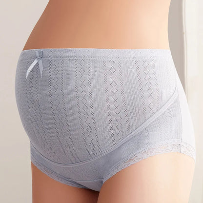 Schwangerschafts-Shorts aus Baumwolle mit Hoher Taille und Verstellbar