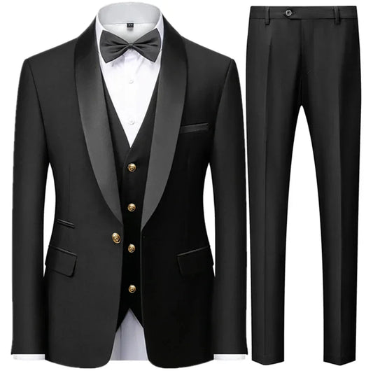 Business Herrenanzug 3-teilig – Blazer, Weste & Hose