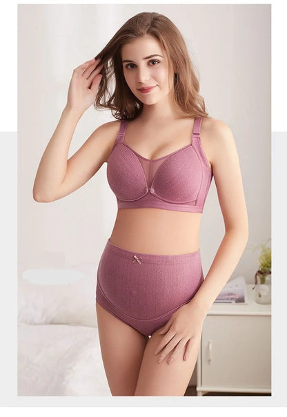 Schwangerschafts-Shorts aus Baumwolle mit Hoher Taille und Verstellbar