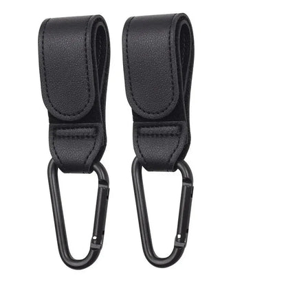 2 Stück Lederwagenhaken für Kinderwagen
