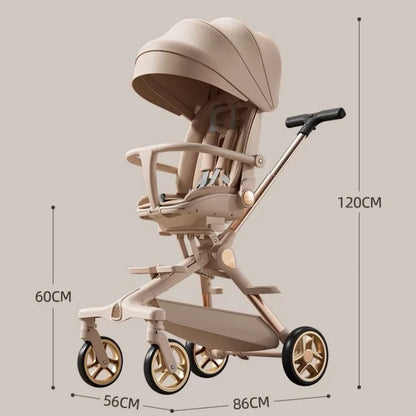 Luxuriöser Leichter Babywagen mit Höhenverstellbaren Griffen