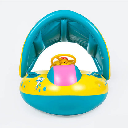 Gelber Sonnenschirm Sitzring mit Lenkrad für Baby