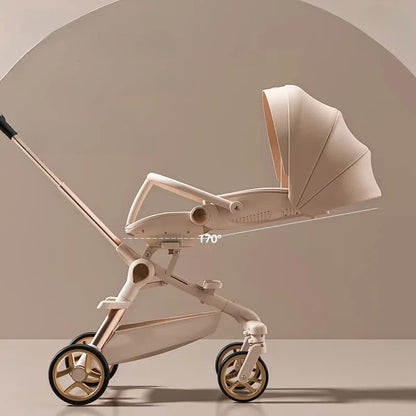 Luxuriöser Leichter Babywagen mit Höhenverstellbaren Griffen