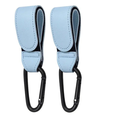 2 Stück Lederwagenhaken für Kinderwagen