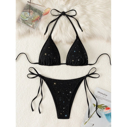 Bikini mit Glitzerdetails