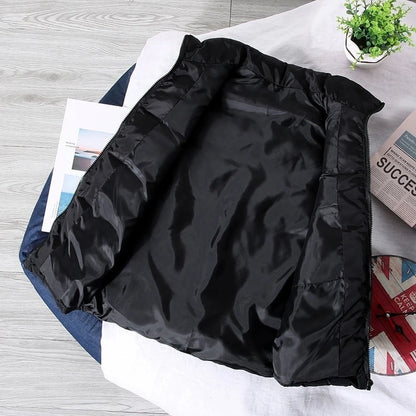Herren Steppweste – Schwarz & Blau, Ärmellos & Slim Fit